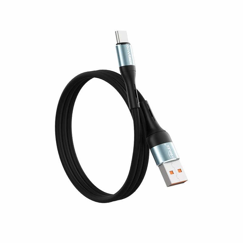 كيبل فوكس تك سيليكون USB إلى تايب سي 60 واط - 1 متر